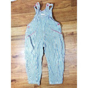 Vintage Cutecumber Size 3T Blue & White Stripe Overalls 90s